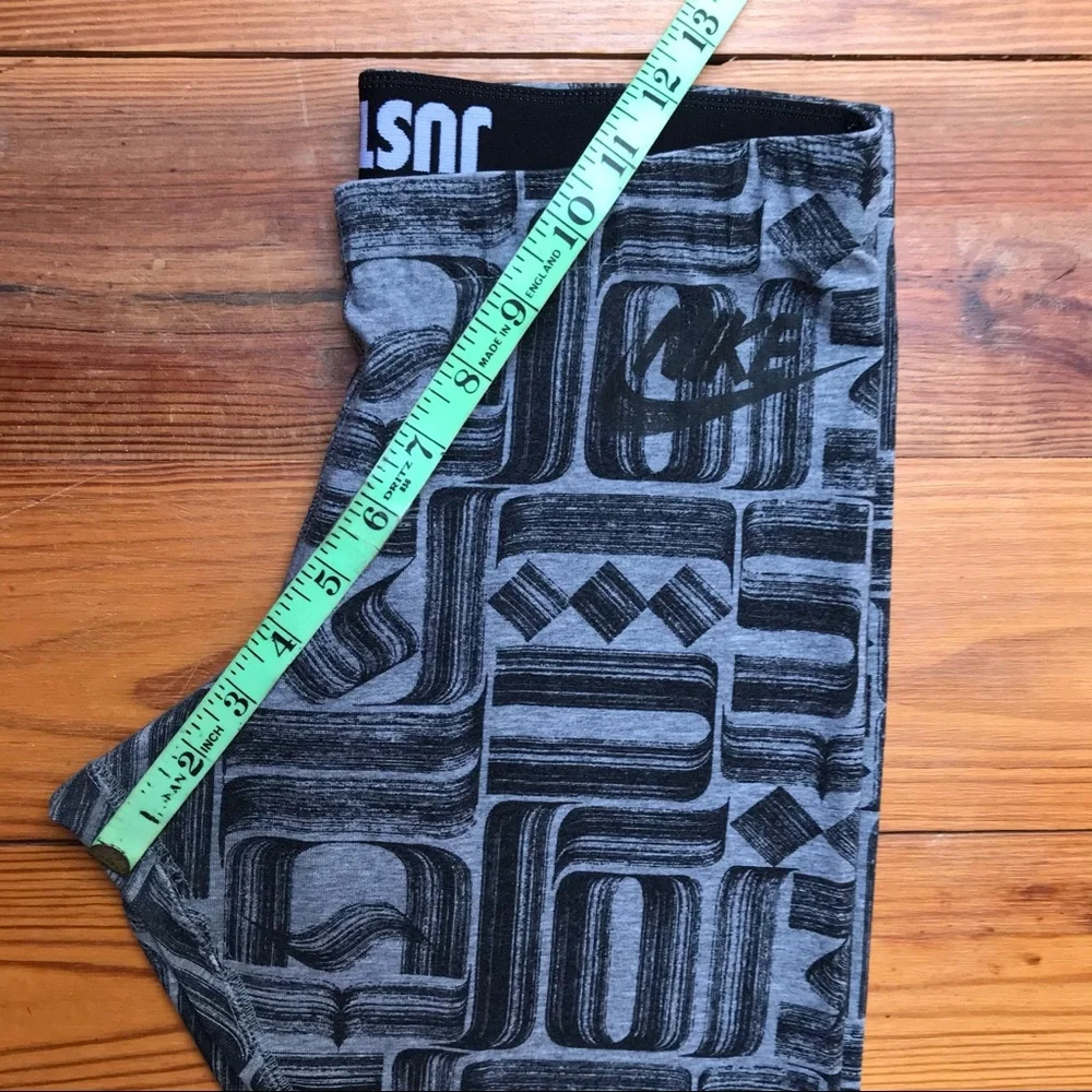 Nike Grey Black Cotton Leggings, EUC, M - Picture 9 of 10